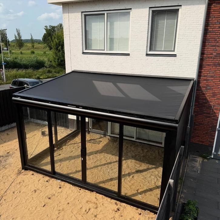 Carport Terrasoverkappingen en glazen schuifwanden veranda, Tuin en Terras, Tuinwanddecoratie, Nieuw, Ophalen