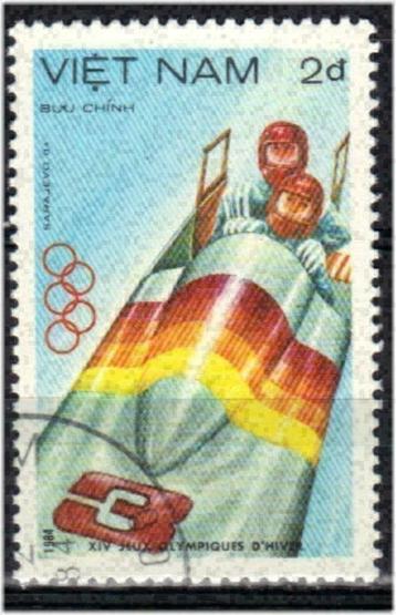 Vietnam 1984 - Yvert 481 - Jeux olympiques d'hiver (OB), Envoi, Affranchi