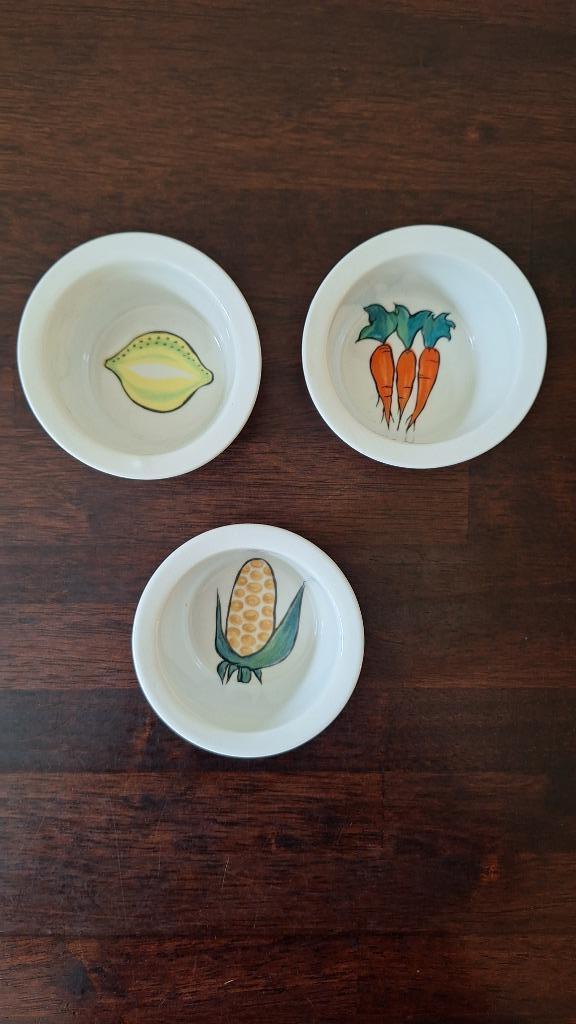 Villeroy & Boch 3 potjes ramekins Luxembourg vintage, Huis en Inrichting, Keuken | Servies, Zo goed als nieuw, Kom(men), Effen