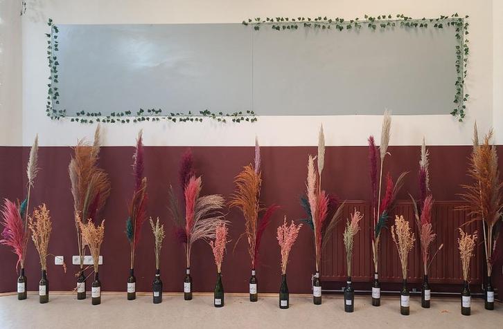 Boeketten pampasgras, haver, droogbloemen - Decoratie feest, Huis en Inrichting, Woonaccessoires | Droogbloemen, Zo goed als nieuw