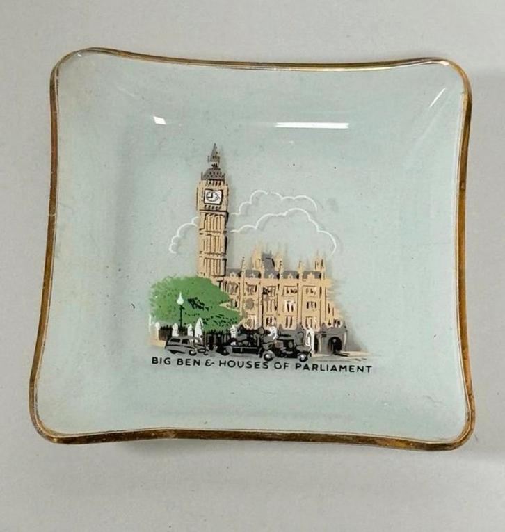 Vintage souvenir schaal Big Ben Houses of Parliament Londen, Antiek en Kunst, Antiek | Servies los, Ophalen of Verzenden