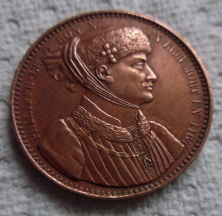 Penning Filips de Goede 1396 - 1467., Postzegels en Munten, Penningen en Medailles, Overige materialen, Verzenden