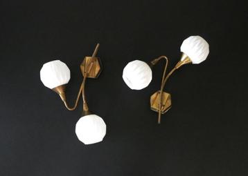 2 Fifties wandlampen - Vintage verlichting beschikbaar voor biedingen