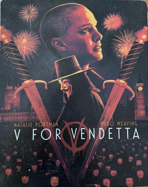 V for Vendetta (Steelbook, 4K Blu-ray, NL-uitgave), Cd's en Dvd's, Blu-ray, Zo goed als nieuw, Actie, Ophalen of Verzenden