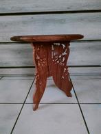 Prachtig handgesneden houten bijzettafeltje Oosterse stijl, Ophalen of Verzenden