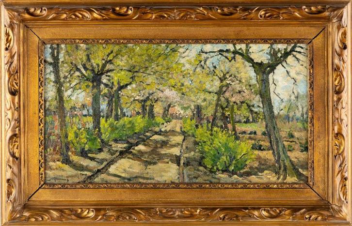 JEAN VICTOR HERMANS olieverf op doek, Antiek en Kunst, Kunst | Schilderijen | Klassiek, Ophalen of Verzenden