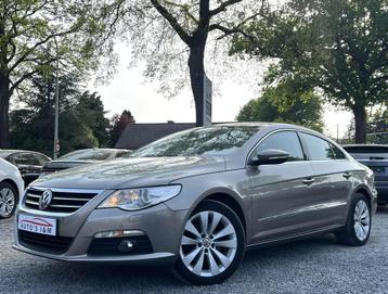 Volkswagen Passat CC 2.0 TDi DSG 146Dkm Leder Navi Airco *12, Auto's, Volkswagen, Zwart, 4 cilinders, 136 pk, Beige