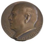 Lucien Beauduin bronzen medaille 1891-1941., Postzegels en Munten, Penningen en Medailles, Ophalen of Verzenden, Brons