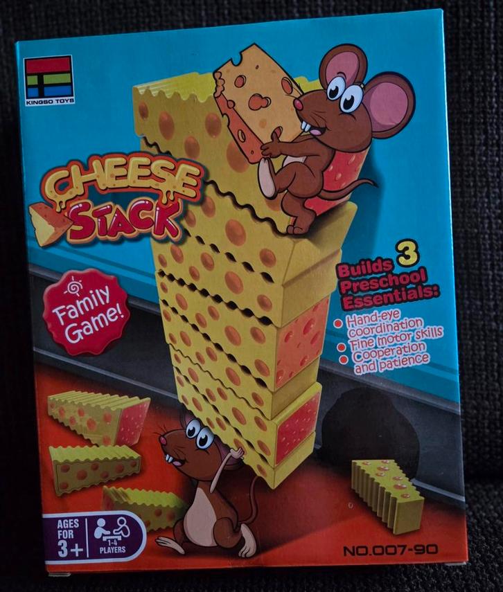 Kingso Toys Cheese Stack familiespel, Hobby en Vrije tijd, Gezelschapsspellen | Overige, Ophalen