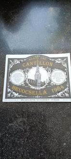 Oud bieretiket br Cantillon Brussel bruocsella 1984, Verzamelen, Biermerken, Ophalen of Verzenden