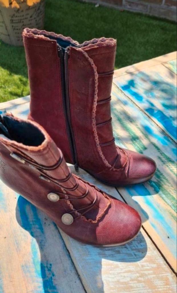 Bordeaux rode leren  Brako laarsjes mt 35 36, Kleding | Dames, Schoenen, Gedragen, Ophalen of Verzenden