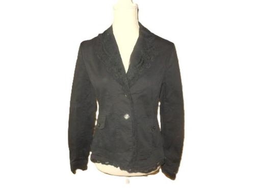 (44)- veste femme t.38 noir - folia -, Kleding | Dames, Jassen | Zomer, Zo goed als nieuw, Maat 38/40 (M), Zwart, Ophalen of Verzenden