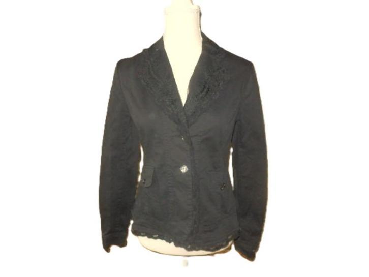 (44)- veste femme t.38 noir - folia -, Kleding | Dames, Jassen | Zomer, Zo goed als nieuw, Maat 38/40 (M), Zwart, Ophalen of Verzenden