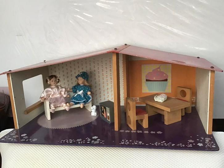 Poppenhuis vintage, Kinderen en Baby's, Speelgoed | Poppenhuizen, Zo goed als nieuw, Poppenhuis, Ophalen of Verzenden