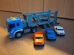 Speelgoed vrachtwagen met 3 auto's (licht en geluid), Ophalen, Zo goed als nieuw