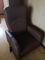 Fauteuil releveur/relax électrique brun, Maison & Meubles, Comme neuf, Enlèvement