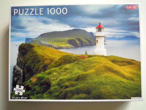 Puzzel Vuurtoren op de Faeröer - 1000 stuks, Hobby en Vrije tijd, Denksport en Puzzels, Zo goed als nieuw, Legpuzzel, 500 t/m 1500 stukjes
