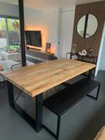 Magnolia houten tafel, 3 zit bank en 3 stoelen, Huis en Inrichting, Tafels | Eettafels, 50 tot 100 cm, 150 tot 200 cm, Gebruikt