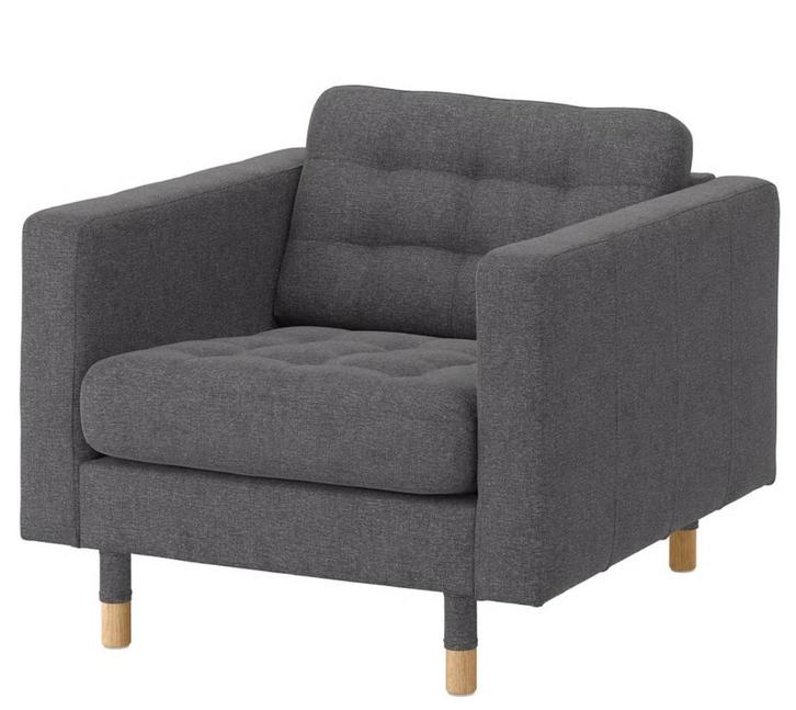 Fauteuil Landskrona, Huis en Inrichting, Fauteuils, Nieuw, Hout, Stof, 75 tot 100 cm, 75 tot 100 cm, Ophalen