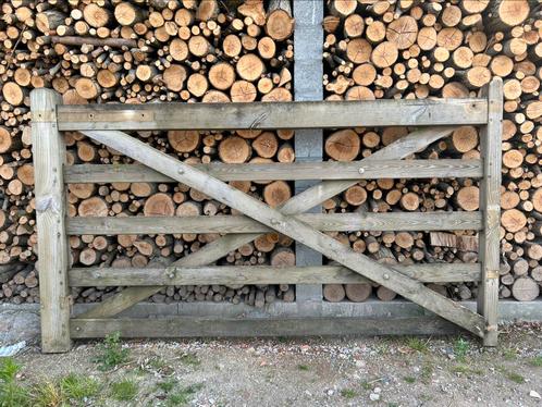 Poort hout voor weide of tuin, Tuin en Terras, Tuinhekken en Hekwerk, Gebruikt, Hout, Ophalen