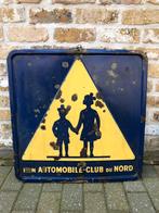 Plaque scolaire émaillée - Automobile Club du Nord, Collections, Utilisé, Enlèvement ou Envoi