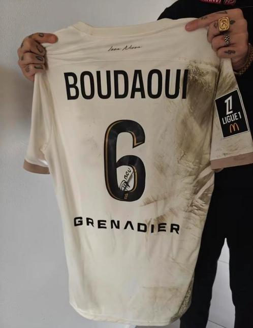 OGC Nice matchwornshirt Boudaoui met certificaat, Verzamelen, Sportartikelen en Voetbal, Zo goed als nieuw, Shirt, Ophalen of Verzenden