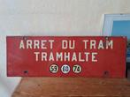 Plaque émaillée "Arret du tram", Ophalen of Verzenden
