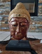 Belle tête de bouddha sur socle en bois, Enlèvement, Comme neuf