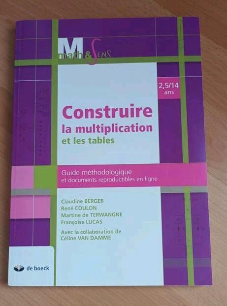 Math & Sens Construire la multiplication De Boeck, Livres, Livres d'étude & Cours, Comme neuf, Enlèvement ou Envoi