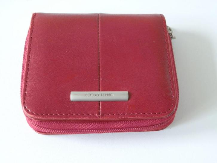 Claudio Ferrici portemonnee. Leer., Handtassen en Accessoires, Portemonnees, Zo goed als nieuw, Overige merken, Rood, Leder, Ophalen of Verzenden