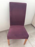 6 stevige stoelen met velours bekleding en hoge rug, Huis en Inrichting, Stoelen, Ophalen, Zo goed als nieuw