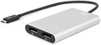 OWC Thunderbolt 3 Dual DisplayPort Adapter Grijs, Zwart Nieu, Computers en Software, Ophalen of Verzenden, Nieuw