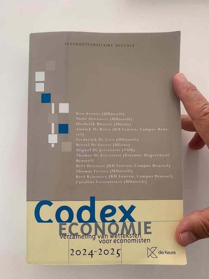 boek: Codex Economie – 2024-2025, Boeken, Schoolboeken, Gelezen, Overige vakken, Overige niveaus, Ophalen of Verzenden