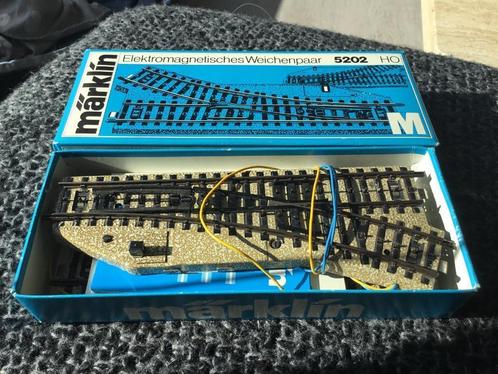 * Marklin wisselpaar 5202, Hobby en Vrije tijd, Modeltreinen | H0, Gebruikt, Rails, Wisselstroom, Märklin, Ophalen of Verzenden