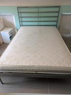lit double 140/200 cadre, sommier et matelas, Maison & Meubles, 140 cm, Enlèvement, Utilisé, 200 cm