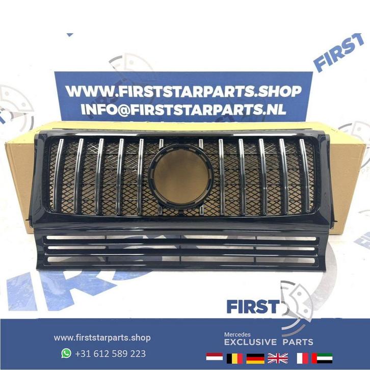 W463 W464 G KLASSE AMG BUMPER GRIL ZWART CHROOM AMG 63 LINE, Auto-onderdelen, Overige Auto-onderdelen, Mercedes-Benz, Gebruikt