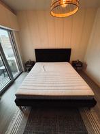 Bed Maisons du Monde 180x200, Ophalen, Gebruikt, Bruin, Tweepersoons