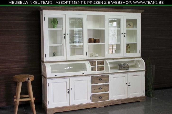 Nouvelles armoires blanches - buffet et vitrine chez TEAK2, Maison & Meubles, Armoires | Buffets, Neuf, Avec tiroir(s), Avec porte(s)