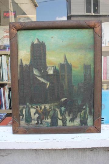 Geo Langie (1906-1982) schilderij 1934 beschikbaar voor biedingen
