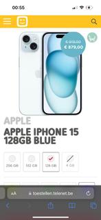 iPhone 15, Télécoms, Téléphonie mobile | Apple iPhone, 128 GB, Bleu, Enlèvement, Avec simlock (verrouillage SIM)