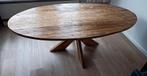 Ovale teak tafel 220x110x77,5, 200 cm of meer, 100 tot 150 cm, Teakhout, Zo goed als nieuw