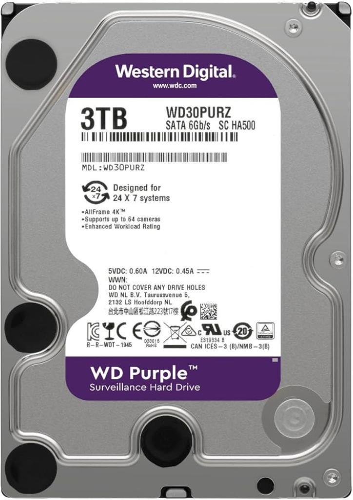 WD Purple 3tb NAS HDD - WD30PURZ, Computers en Software, Harde schijven, Zo goed als nieuw, HDD, SATA, Ophalen of Verzenden