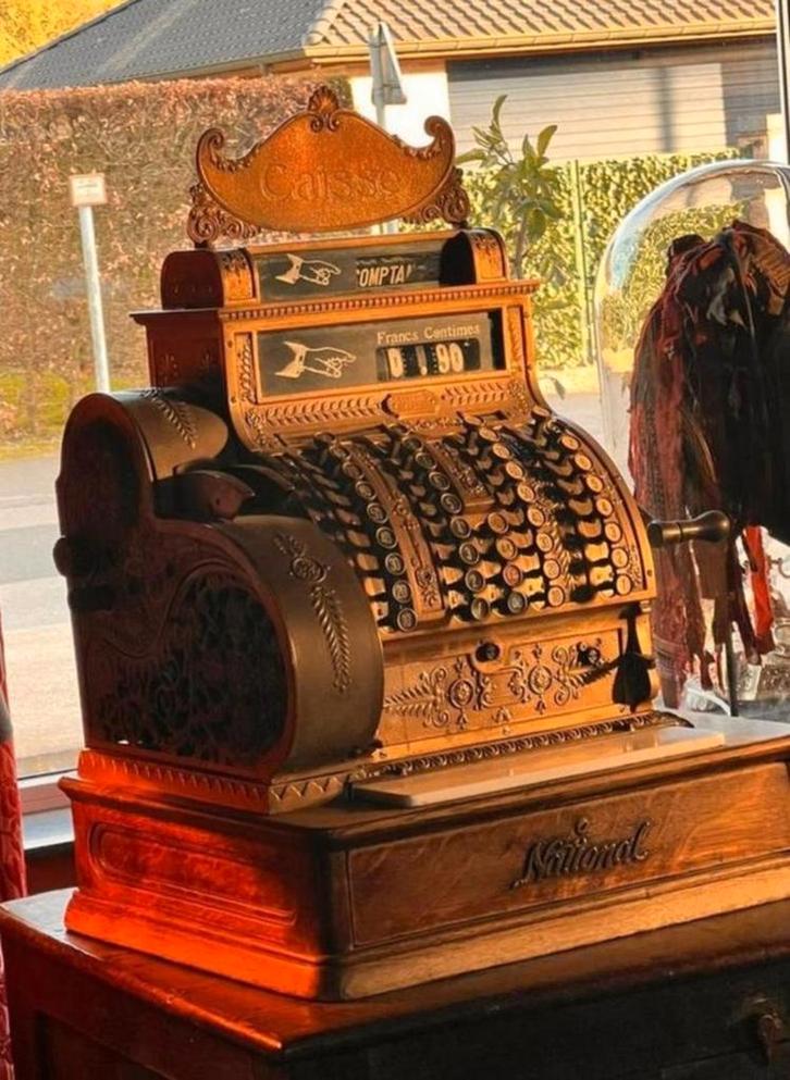 Prachtige Antieke Kassa 1913 National Te Koop Intermassa BV, Antiek en Kunst, Antiek | Kantoor en Zakelijk, Ophalen
