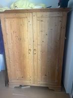 Oud grenen kleerkast, Ophalen, Gebruikt, 100 tot 150 cm, Antiek grenen