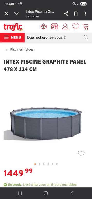 piscine Intex graphite panel, Enlèvement, Comme neuf