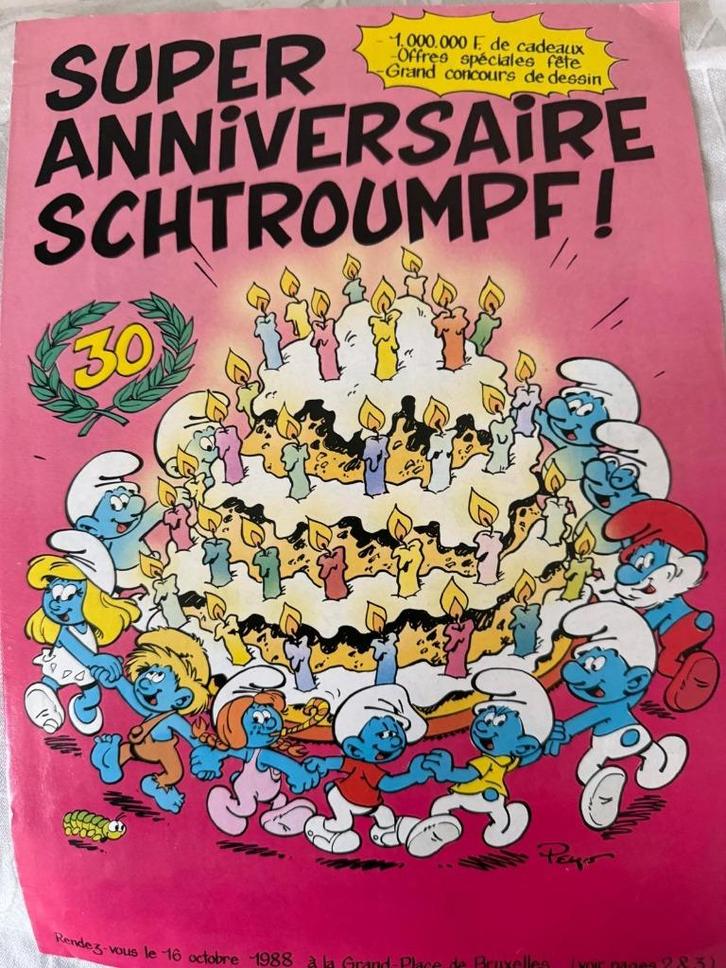 Reclame voor superverjaardagssmurfen, 16 pagina's, 1988, Boeken, Stripverhalen, Zo goed als nieuw, Verzenden