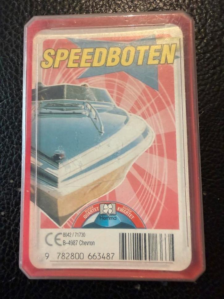 Kwartet “Speedboten”, Verzamelen, Speelkaarten, Jokers en Kwartetten, Zo goed als nieuw, Kwartet(ten), Ophalen of Verzenden