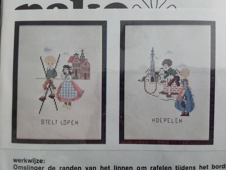 Nieuw kruissteek pakket Pako stelt lopen en hoepelen, Hobby en Vrije tijd, Borduren en Borduurmachines, Nieuw, Borduurpakket, Handborduren
