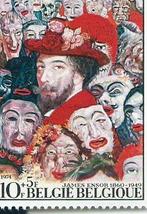 Postzegel Belgische herdenkingspostzegel 1974, James Ensor., Postzegels en Munten, Postzegels | Europa | België, Niet gestempeld