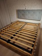 Tweepersoonsbed en hoofdeinde 160x200 cm, Ophalen, Gebruikt, Overige kleuren, Robuste